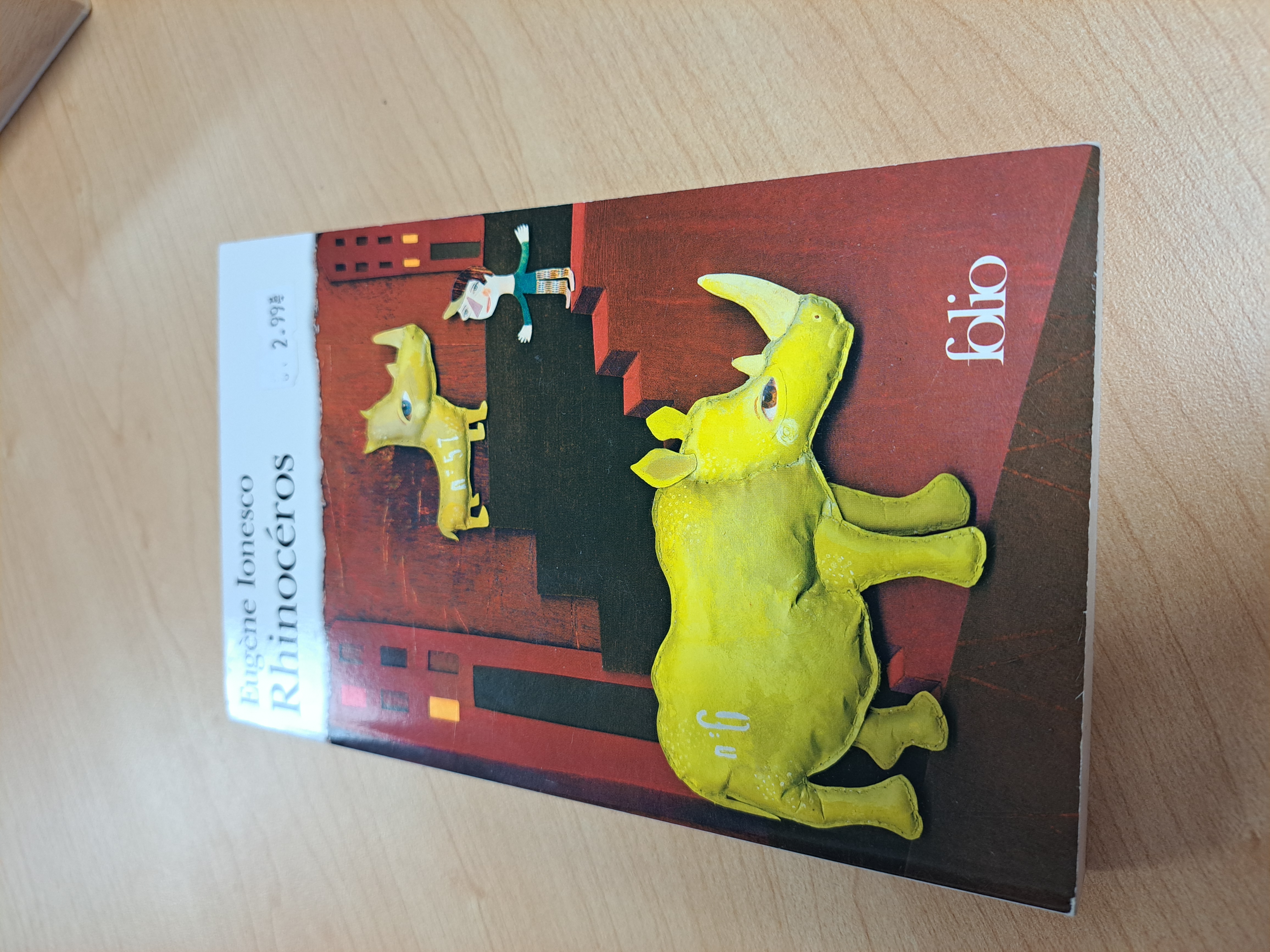 Rhinocéros Eugène Inonesco livre usagé